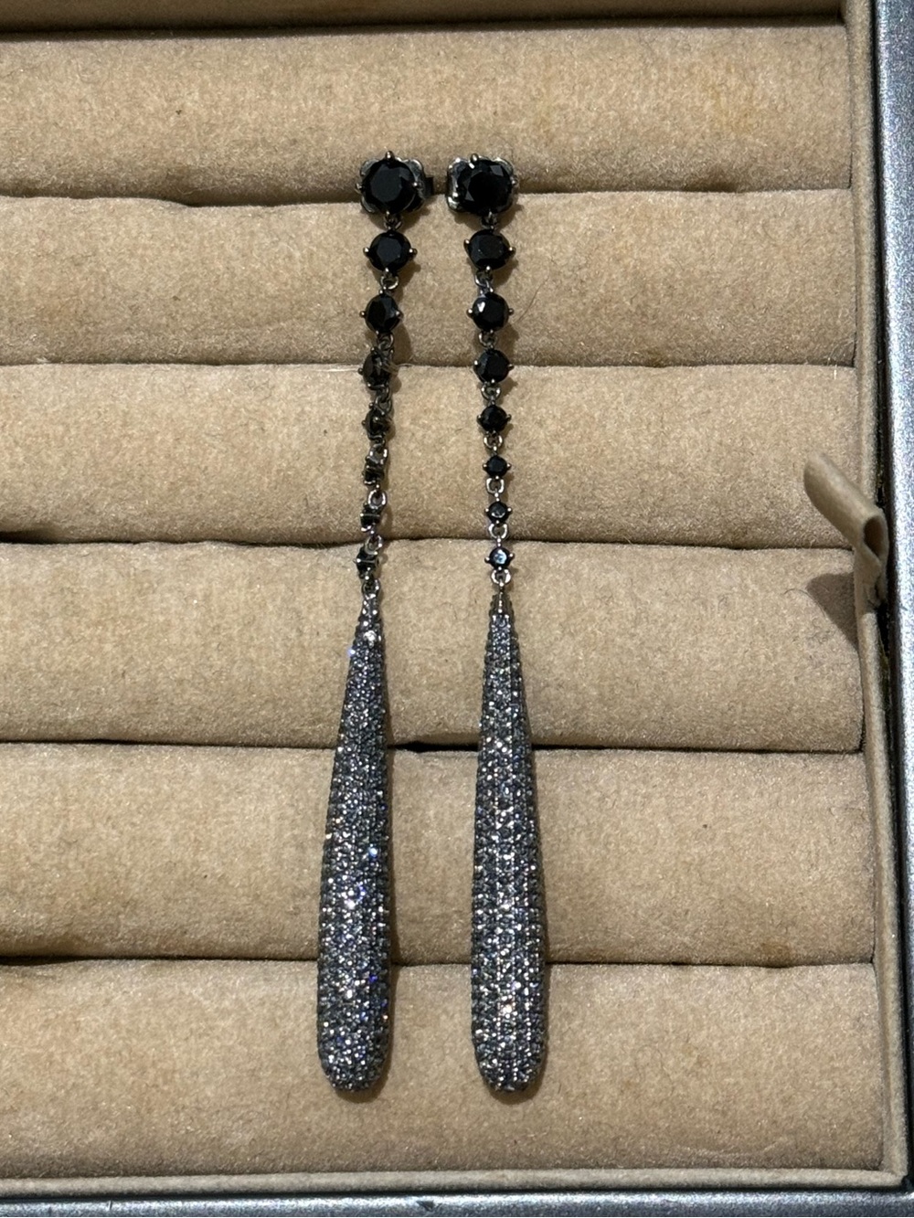 Crystal drop chandelier earrings